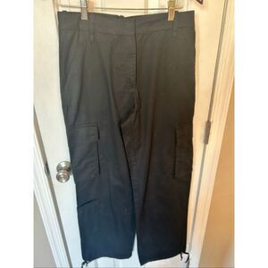 H&M black cargo pants wide leg NWT sz 6